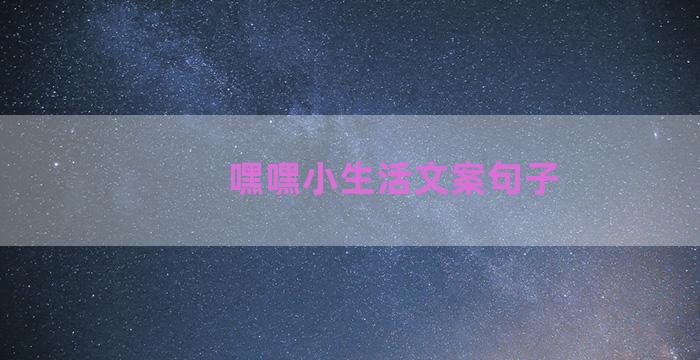 嘿嘿小生活文案句子