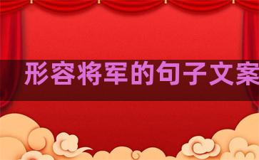 形容将军的句子文案生活