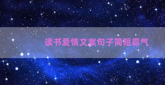 读书爱情文案句子简短霸气